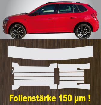 Lackschutzfolien-Komplett-Set für  Ladekante und Türeinstiege Einstiegsleisten für Skoda Kamiq ab 2024